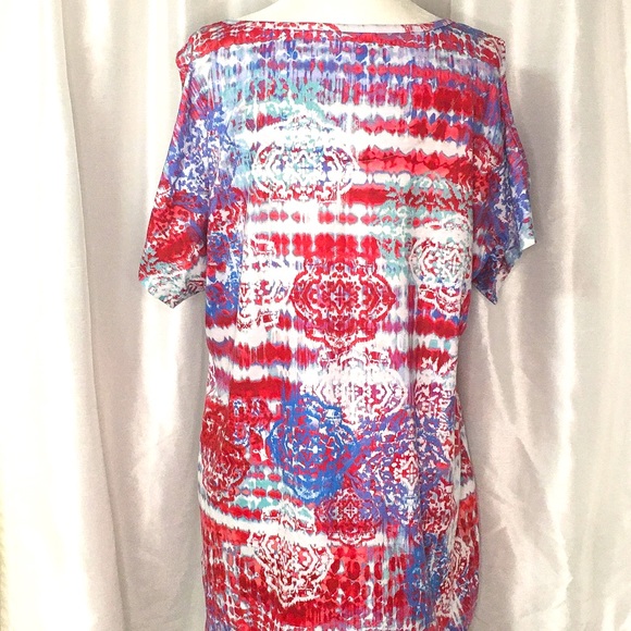 3 for $75!!! Gloria Vanderbilt Tee with peekaboo shoulders, size Medium. - Picture 2 of 5